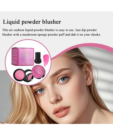 Cheek Blush Face Blush with Mirror Mushroom Applicator Silky Cheek Tint Natural Enhancer Facial Makeup for Effortlessly Elegant - Buy Online on GoSupps.com