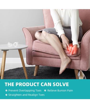 Toe Separators for Overlapping Toes - Aloe Vera Toe Spacers for Hammer Toe Straightening Bunion Relief & Big Toe Alignment - 12 Pack Clear - Buy Online on GoSupps.com