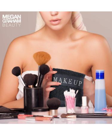 Luxury Little Black Towel Makeup Remover Cloth - Pack of 4 | Gentle Face Wash | Eye Liner & Mascara Removal | Foundation Eraser | Bleach Resistant & Soft - Buy Online on GoSupps.com