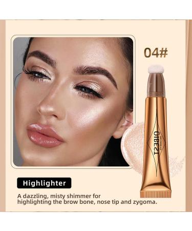 Beauty Highlighter Bronzer and Face Contour Highlighter Light Makeup for Women Men with Cushion Applicator 3 Pack - Buy Online on GoSupps.com