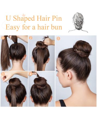 IKOCO Brown U Shaped Hair Pins for Women - 50pcs 2 and 2.75 Hair Pins for Buns with Storage Box - Buy Online on GoSupps.com