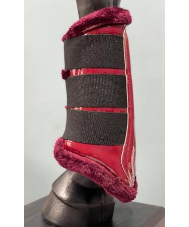 Equipride HORSE BRUSHING BOOTS SPARKLY GLITTER MATERIAL XL to Pony (Full (L) Burgundy) Full (L) Burgundy - Buy Online on GoSupps.com
