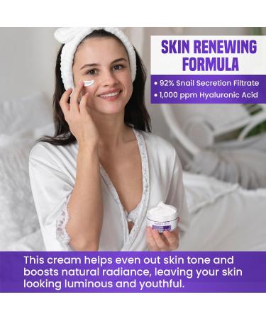 Snail Mucin Moisturizer Cream - Advanced Snail 92% All In One Cream Korean Moisturizer for Face Made with Snail Serum for Dry Sensitive Skin - Korean Skincare Daily Face Moisturizer Repair Cream (100 g / 3.52 Fl Oz) - Buy Online on GoSupps.com