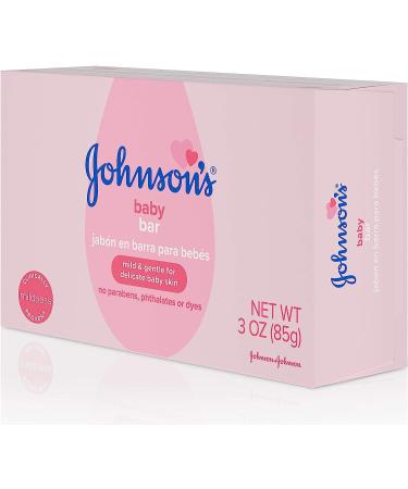 Johnson's Baby Soap Bar 3oz - Gentle Hypoallergenic Formula for Baby Bath and Skin Care - Buy Online on GoSupps.com