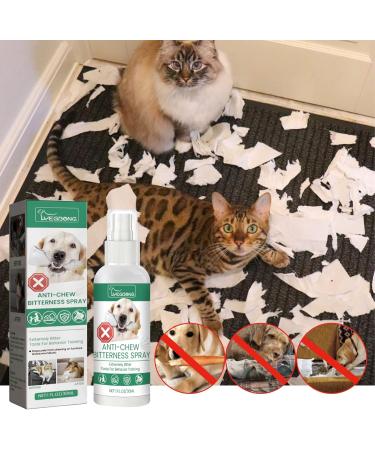 Natural No Chew Spray for Dogs | Bitter Formula to Stop Chewing | Safe Pet Spray for Furniture & Anxiety Relief - Buy Online on GoSupps.com