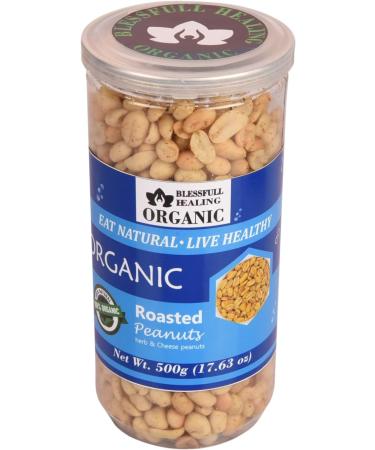 Blessfull Healing Organic Natural Vegan Herb & Cheese Roasted Peanuts Crunchy Healthy Snacks 500 Gram - Buy Online on GoSupps.com