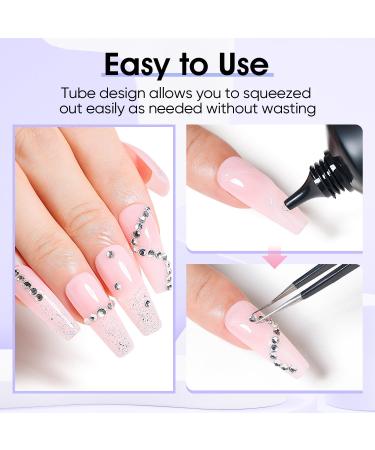 AIMEILI Nail Art Rhinestone Glue Gel Super Adhesive Nail Gem Glue Nail Art Glue Adhesive Gel for Nail Glitter Nail Art Gel Glue for Rhinestones Crystal Stones Jewels 30g - Buy Online on GoSupps.com