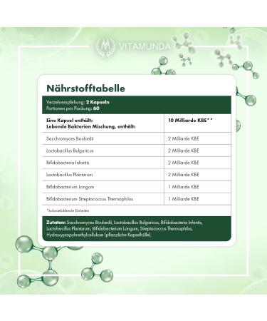 Vitamunda Superbiotics | 10 Billion Live Bacteria | 60 Vegan Capsules | Specialized Intestinal Health - Buy Online on GoSupps.com