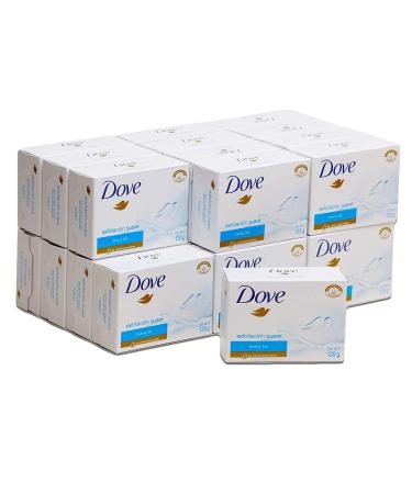 Dove Beauty Bars Soap White, Gentle Exfoliating- 135g / 4.76oz x 24 Pack