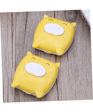 Healeved 2pcs Cartoon Lens Storage Case - Travel Lens Box - Durable & Fun Design in Yellow - International Shipping - Buy Online on GoSupps.com
