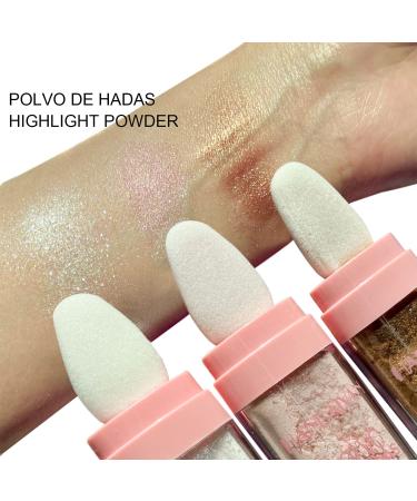 Polvo De Hadas 3-Color Highlighter & Body Glitter Powder (01) - Shimmering Fairy Makeup for Face & Body - Buy Online on GoSupps.com