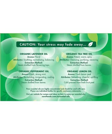 Now Foods Let It Be Organic Essential Oils Kit - 4 Bottles (10 ml Each) - Aromatherapy Blend - Buy Online on GoSupps.com