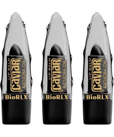 BioRLX Caviar & Jojoba Oil Lip Balm Color Free (Three Lip Balms)