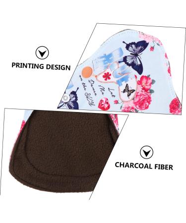 Washable Light Incontinence Pads | Bamboo Charcoal Menstrual Towels for Women | 6pcs Cloth Aunt Towel Pad - Buy Online on GoSupps.com