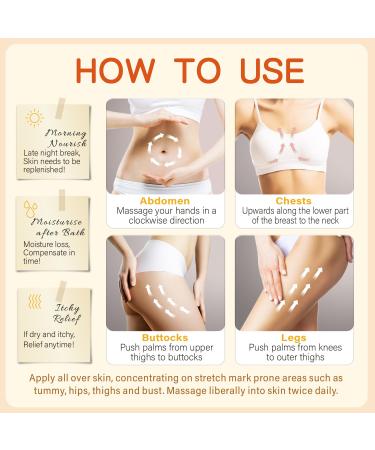 PEGO Pregnancy Stretch Mark Prevention Belly Cream with Shea Butter Body Oil Prevent & Reduce Stretch Marks During Pregnancy and Postpartum Massage Lotion Pregnancy Skin Care (300ml/1pack) - Buy Online on GoSupps.com