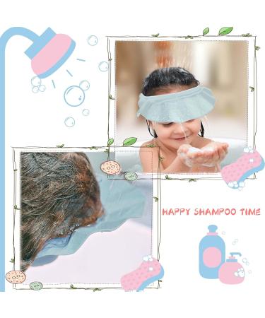 Baby Shower Cap Kids Shower Caps Shield Adjustable Hair Washing Shampoo Shield Baby Visor for Eyes Ears and Face (Blue a) - Buy Online on GoSupps.com