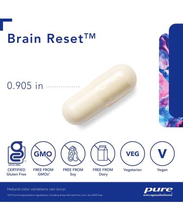 Pure Encapsulations Brain Reset 60 Capsules - Supports Concentration, Clarity, and Memory | Helps Reduce Brain Fog - Buy Online on GoSupps.com