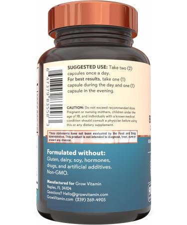 grow vitamin Cortisol Support, Organic KSM-66 Ashwagandha, AlphaWave L-Theanine, GABA, Magnesium, 90 Capsules - Buy Online on GoSupps.com