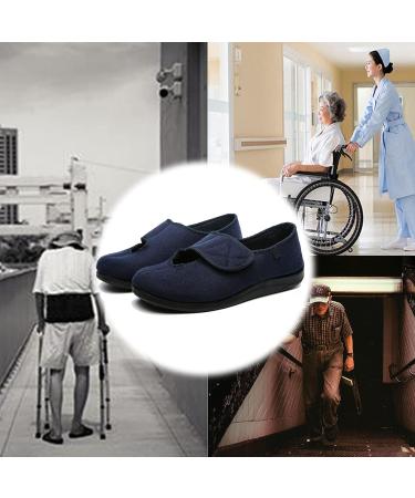 Orthopedic Diabetic Slippers for Men - Wide Fit Open Toe Sandals in Blue - Ideal for Elderly and Diabetes Care - Buy Online on GoSupps.com