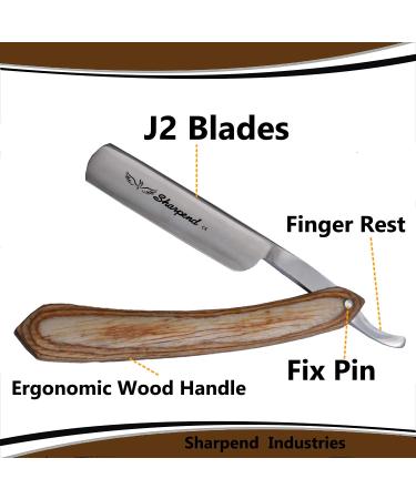 Professional Straight Edge Razor for Men | Vintage Wood Handle Shaving Knife - Sharpend - Buy Online on GoSupps.com