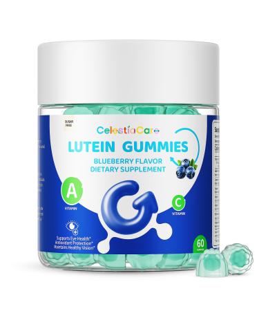 CelestiaCare Lutein and zeaxanthin Eye Vitamins Gummies Bilberry Astaxanthin Eye Vitamins for Kids and Adult Vision&Blue Light Support Overall Eye&Macular Health-60 Count
