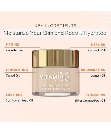 Vitamin C Face Cream - Anti Aging Moisturizer with Ascorbic Acid - 60mL - Even Skin Tone & Boost Collagen - Buy Online on GoSupps.com