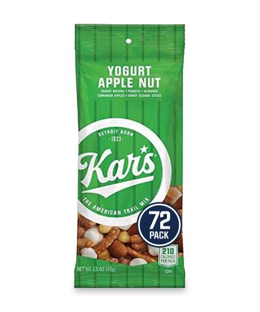 Kars Nuts Yogurt Apple Nut Trail Mix, 1.5 oz Individual Packs  Bulk Pack of 72, Gluten-Free Snacks Yogurt Apple Nut 1.5 Ounce (Pack of 72)
