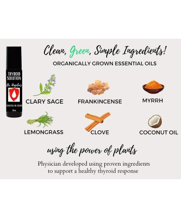 Dr. A's Thyroid Solution Essential Oil Blend | 100% Therapeutic Grade Frankincense & Myrrh | Energy Boost, Metabolism Support & Weight Management Roll-On - Buy Online on GoSupps.com
