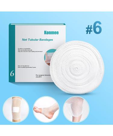 Konmee 6 Fix Net Tubular Bandage - Elastic Net Wound Dressing for Knee/Calf/Ankle - 32.8FT Long - Buy Online on GoSupps.com