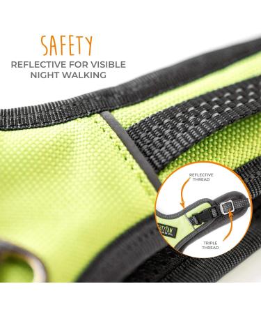 Mighty Paw Sport Harness 2.0 - Padded Adjustable Dog Harness with Reflective Seams (X-Large Green) | International Shipping Available - Buy Online on GoSupps.com