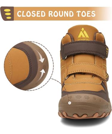 Mishansha Outdoor Ankle Hiking Boots | Boys Girls Trekking Shoes | Little Kid (4-8 Years) | Double Brown - Buy Online on GoSupps.com