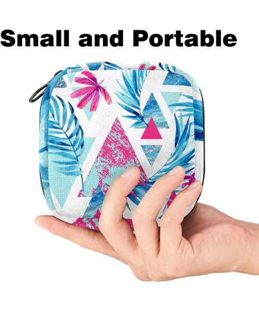 Abstract Plants Women's Storage Bag - Large Menstrual Cup Pocket with Zipper Multi-Colored Inserts & Tampon Bag for Girls - Buy Online on GoSupps.com