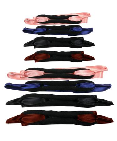 Hair hairstyles set mengger hair bun accessories donut hair bun maker hairstyle help styling node ring style hair holder sponge clips pads for girls diy tool 8 pieces (black pink blue) hairstyles