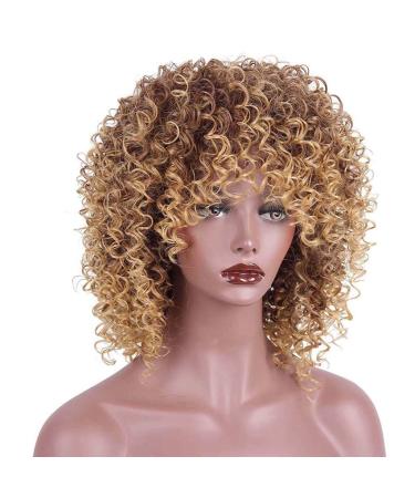 Buy Afro Wig for Women - Brown Wavy Synthetic Curly Long Hair for 50s 60s 70s 80s Party & Cosplay - International Shipping - Buy Online on GoSupps.com