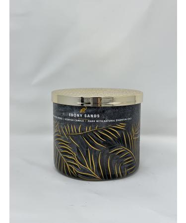 Ebony Sands 3 Wick Candle 14.5 oz / 411 g Made with Natural Essential Oil