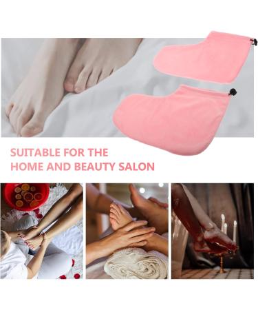 2 Pairs Wax Warm Foot Cover Spa Bath Mat Hand Foot Paraffin Baths Paraffin Wax Bath Liners Wax Booties Convenient Wax Foot Cover Spa Heater Cotton Insulation Short Boots 28X20X0.9CMx2pcs Pinkx2pcs - Buy Online on GoSupps.com