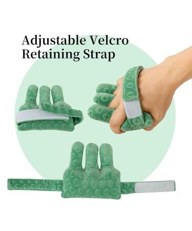 Adjustable Finger Separator Protector - Hand Contracture Cushion & Padding Aid | Removable Splints for Training | Green - Buy Online on GoSupps.com