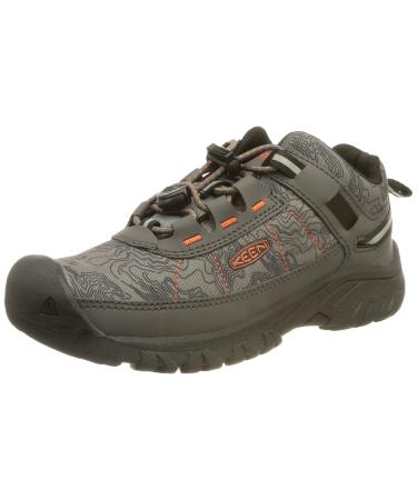 KEEN Targhee Sport Vented Hiking Shoes, Magnet/Scarlet Ibis, 5 US Unisex Big Kid