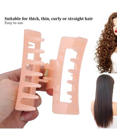 Hair Clip 8.5x3cm Hair Claw Clip Non-Slip Lightweight Portable for Thick Thin Curly Straight Hair(Coral Orange) - Buy Online on GoSupps.com