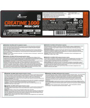 Olimp Creatine 1000 Mega Caps - 180 Capsules - Buy Online on GoSupps.com