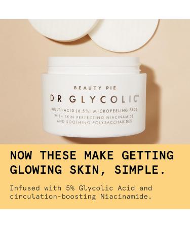 Shop Beauty Pie Dr Glycolic Multi-Acid (6.5%) Micropeeling Pads - Exfoliate & Anti-Aging Benefits | International Shipping Available - Buy Online on GoSupps.com