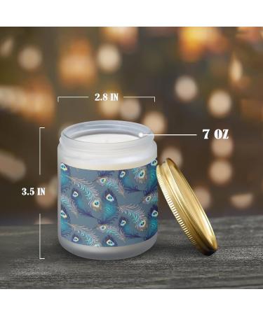 Shop Lavender Candles - Aromatherapy Scented Jar Candles - 7 oz Gift Set for Women - Perfect Birthday Gift with Peacock Feather Design - Buy Online on GoSupps.com
