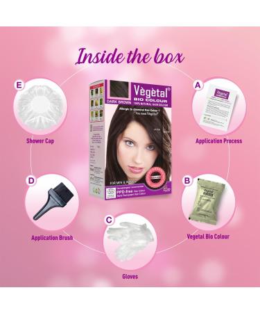 Vegetal Bio Colour - Dark Brown 150g | Natural Hair Dye for International Shipping - Buy Online on GoSupps.com