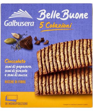 Galbusera Belle Buone Pack of 12 full-fat rusks with cereals and oats pecans fruit 5 individual portions 200 g + Gourmet Italian polpa 400 g - Buy Online on GoSupps.com