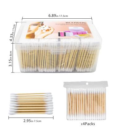 Bamboo Cotton Swabs 800 Count - Biodegradable Organic Double Round Tips - 3 inch for Ears Makeup Pets - Eco-Friendly Household Cleaning - Buy Online on GoSupps.com