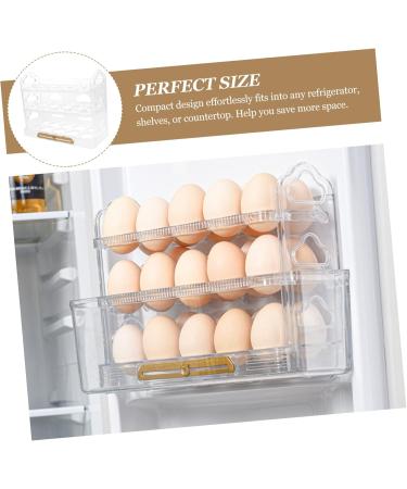 ABOOFAN Egg Carton Refrigerator Dispenser Plastic Egg Holder Multi-Layers Eggs Holder Automatic Egg Rack - Buy Online on GoSupps.com