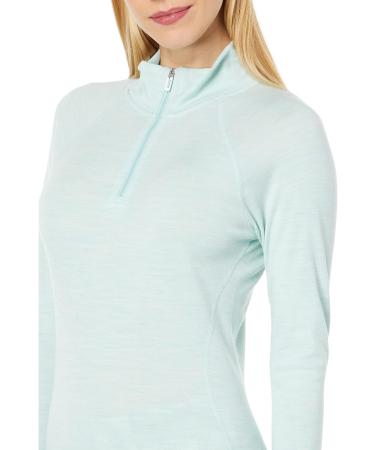 Smartwool Merino 250 Wool Women's Base Layer Top - Bleached Aqua Heather, Medium - Buy Online on GoSupps.com