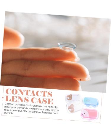 Solustrie Cartoon Pupils Contact Lenses - 4 Boxes with Storage Case | Travel-Friendly Lens Holder - 6.5x4.5x2.5cm - Buy Online on GoSupps.com