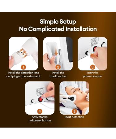 Skin Diagnosis Analyseur de cheveux 11 " avec double t te 50 x / 200 x pour la maison le salon de beaut et le spa white - Buy Online on GoSupps.com