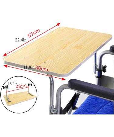 SilteD Wheelchair Lap Universal Trays Desk Fit Wheelchair Aessories Dining Table Removable Wooden Wheelchair Tray Suitable for Eating Reading & Resting withcardslot (Coffeecolor) - Buy Online on GoSupps.com